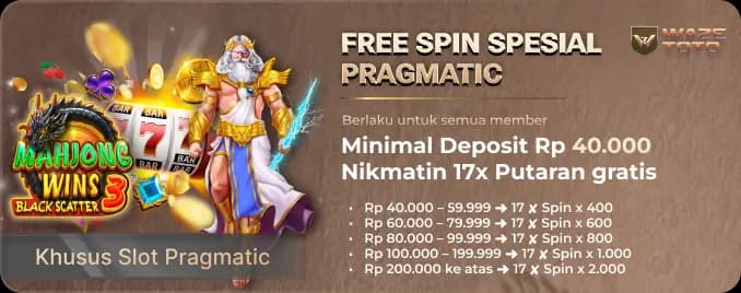 FREE SPIN 17β SPESIAL PRAGMATIC